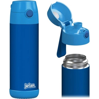 Jarlson Mali Dětská nerezová termoláhev na pití Modrá 500 ml