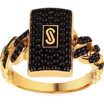 iZlato Forever Monaco Chain ring Classic Pavé lock IZ30806