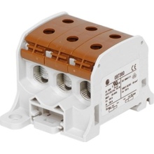 HORA eTec Svorka univerzální RKA 50 1/6 L B, 150A, 1pól., AL/CU 6x vstup, hnědá, na DIN/na panel