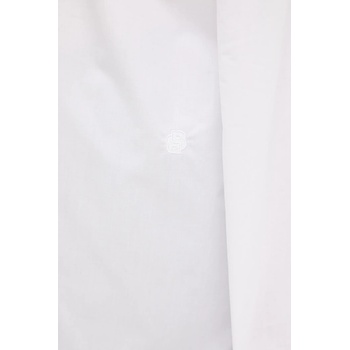 HUGO BOSS Памучна риза boss дамска в бяло със свободна кройка с класическа яка 50543800 (50543800)
