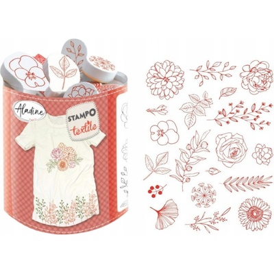 Aladine Razítka Creative Stamps květinová abeceda a věnečky – Zboží Dáma