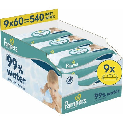 Pampers Aqua čistící ubrousky 9 x 60 ks
