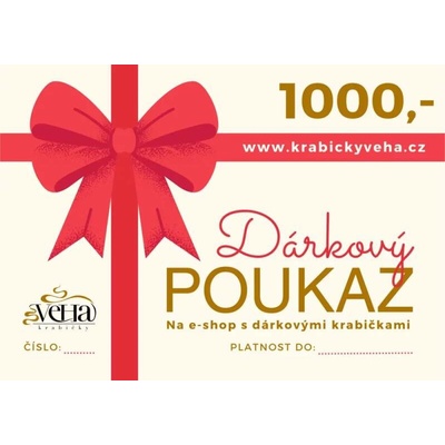 Dárkový poukaz 1000 Kč, univerzální voucher na nákup