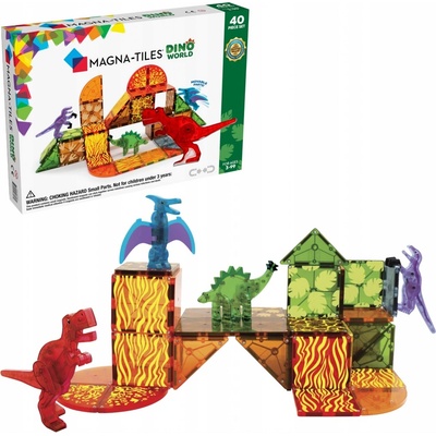 Magna-Tiles Dino World 40 – Zboží Živě