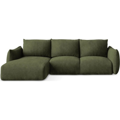 makamii Зелен шенилов сгъваем ъглов диван (ляв ъгъл) Leila - Makamii (LEILA_LCF_61_P1_C5)