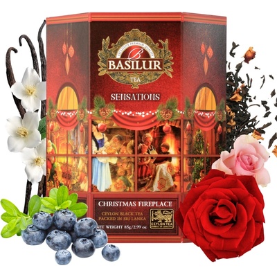 Basilur Sensations christmas fireplace čierny čaj 85 g