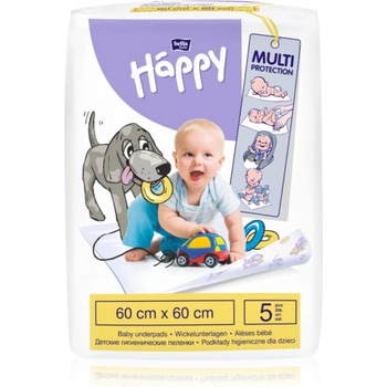 Bella Baby Happy SIze L еднократни подложки за смяна на пелените 60x60cm 5 бр