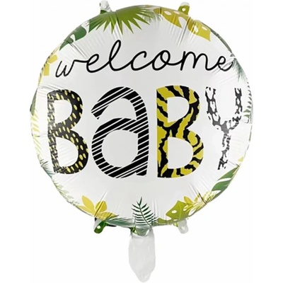 Party Factor Fóliový balónek Welcome Baby kulatý O 42 cm vícebarevný