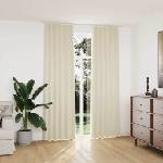 Pure Line Home Кадифени завеси в цвят кремав с перделък, 2 бр. , 140 x 245 см