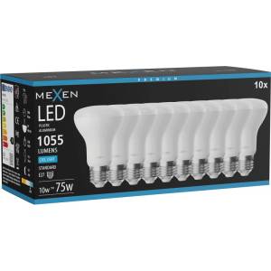 Mexen Nova 10x LED крушка E27, R63, 10W, Студена - 6500K, 1055 lm - L104-E27-1065-01x10 (L104-E27-1065-01x10)