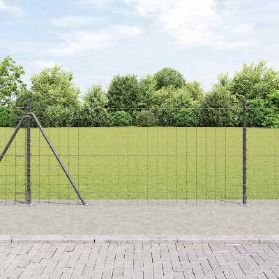 OMAXI Evropský plot s betonovou základnou 10 x 1 m Ocel potažená PVC 242808