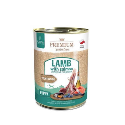 POKUSA POKUSA - консерва за кученца с агнешко и сьомга - 400гр (PO_1LbSl-400p)