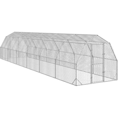 vidaXL Výběh pro slepice 2,5 × 12 × 2,25 m pozinkovaná ocel 9799.3328520