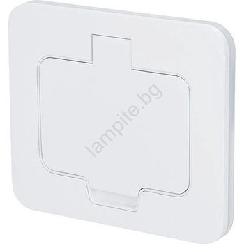 Solight 5B322W - Външна вградена подова розетка IP55, бяла, правоъгълна (SL1763)