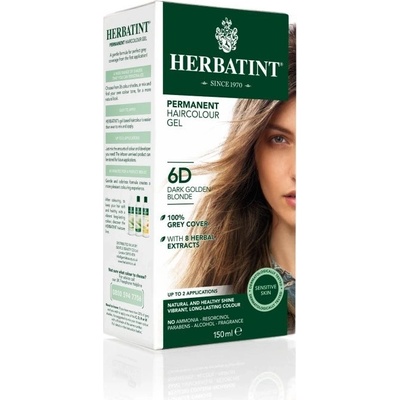 Herbatint permanentná farba na vlasy 6D TMAVÁ ZLATÁ BLOND 150 ml