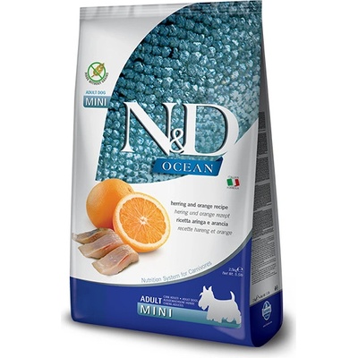 N&D Ocean Dog Adult Mini Grain Free Herring & Orange 2 x 7 kg