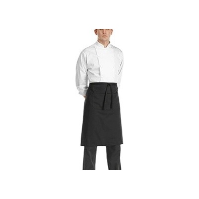 EGOchef Kuchařská zástěra nízká s kapsou černá E-6101002N