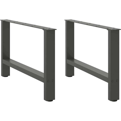 Omaxi 312297 Nohy konferenčního stolku antracitové 2 ks 70 x 42-43 cm ocelové
