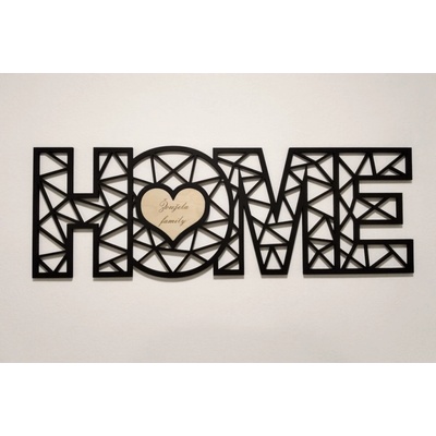 MAJADESIGN Dřevěný obraz - HOME - BAREVNĚ LAKOVANÝ