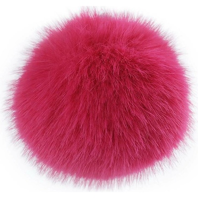 Kožešinová bambule s poutkem Ø6 cm, malé, 5 pink
