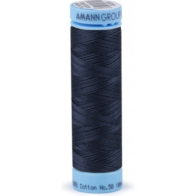 Bavlněné nitě 100 m etiketní č. 50 Triana Amann Barva: 0827 Total Eclipse