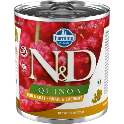 N&D dog Quinoa Skin Coat Quial Coconut 285 g