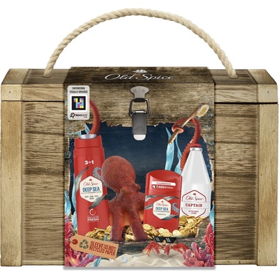 Old Spice Deep Sea sprchový gél 250 ml + deostick 50 ml + balzam po holení 100 ml darčeková sada
