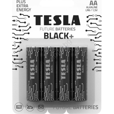 TESLA - 4 бр. Алкална батерия AA BLACK+ 1, 5V 2800 mAh (TS0017)