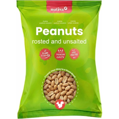 NUTIVA Arašidy pražené nesolené Premium 1 kg