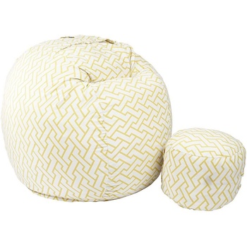 Image 1 of PUFRELAX Комплект Барбарон с табуретка за крака 700л. King Size, Zappity Yellow, Перящ се калъф, Пълнеж с микс от мемори пяна и дунапрен, Гама Premium (PUF-M-KO-PT-ZAY)