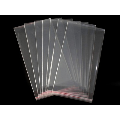 Prima-obchod PP sáček s lepicí klopou 20x50 cm, barva transparent 100 ks