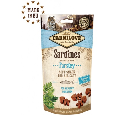 Carnilove Cat poloměkké pro zdravé trávení koček se sardinkou a petrželí 50 g – Zboží Mobilmania
