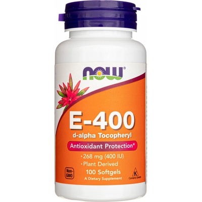 Natural Vitamín E 400 IU prírodný D-alfa tokoferol 100 kapsúl