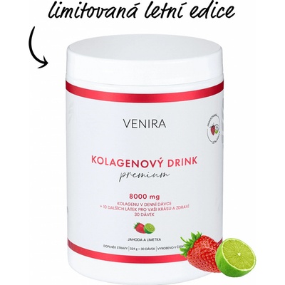 Venira Premium kolagenový drink pre vlasy nechty a pleť 324 g jahoda limetka 30 dávok