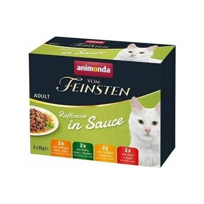 ANIMONDA Vom Feinsten Raffinesse in Sauce 8x g sada 4 příchutí v omáčce pro kočky 86 g
