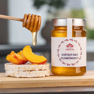 Včelařství Domovina Květový med slunečnicový 400 g – Zboží Mobilmania