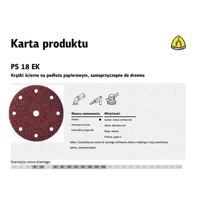 Klingspor Комплект от 50 самозалепващи се абразивни дискове, Klingspor, 150 мм, зърненост 120, кафяв (270504) (270504)