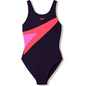 Speedo Детски бански костюм Speedo Kid's Hyperboom Butterfly Back Swimsuit - Anthracite / Post It Pink / Neon Jelly - размер 140 (EU) (750-3078-0114)