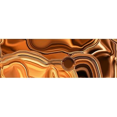 Dimex KI180-102 Samolepící fototapeta do kuchyně Liquid chrome bronze rozměry 180 x 60 cm