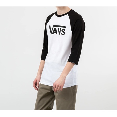 Vans tričko Classic Raglan white black