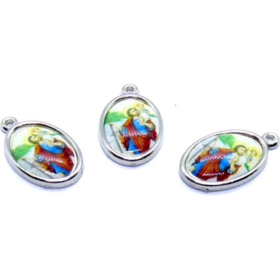 Pro Háčkování Přívěsek madonka sv. Kryštofa 18 x 11 mm