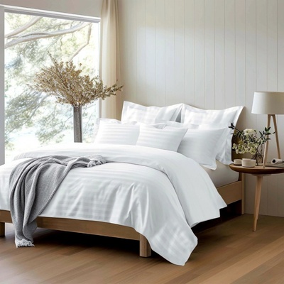 Darymex bambus obliečky Stripe white 200x220 2x70X80 4x40X40