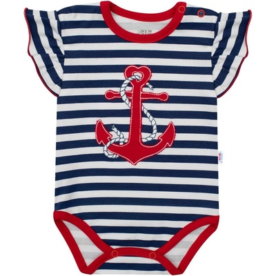 NEW BABY Holčičí body s krátkým rukávem New Baby Marine
