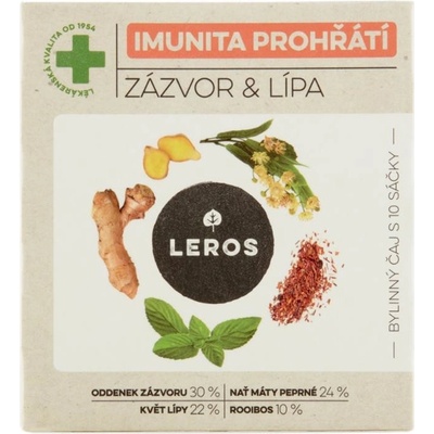 Leros Bylinný čaj Imunita prohřátí zázvor & lípa 20 g