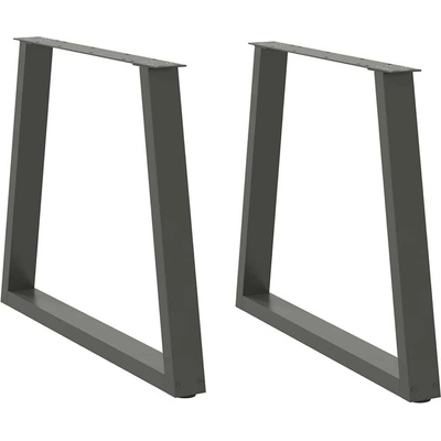 Omaxi 957352 Nohy k jídelnímu stolu ve tvaru V 2 ks antracitové 70 x 72-73,3 cm ocel