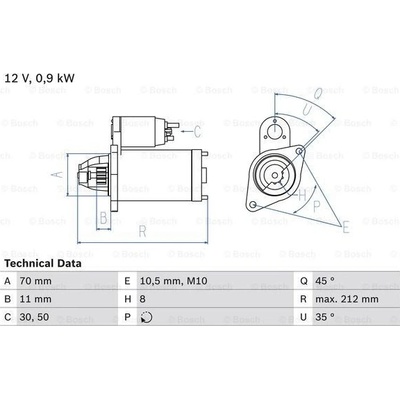 BOSCH STARTER 0 986 016 730