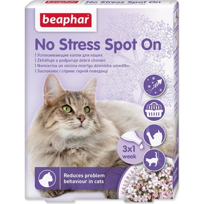 BEAPHAR No Stress Spot On pro kočky pipety 3 x 0,4 ml