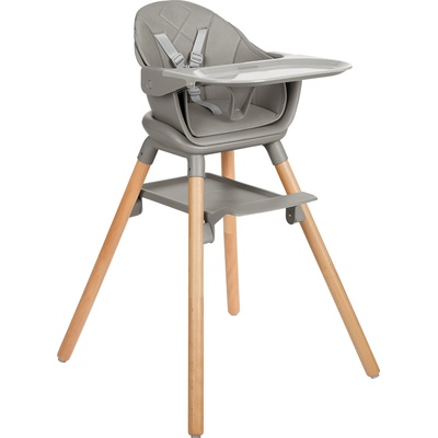 KikkaBoo Стол за хранене 6в1 Woody Grey 2024 (31004010173)