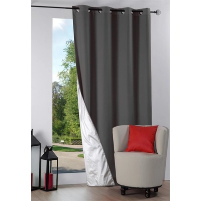 STOF Termoizolační závěs s kroužky NELSON, 135 x 240 cm, antracitový antracitový – Sleviste.cz