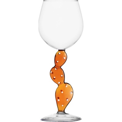 Ichendorf Desert Plants pohár na víno kaktus jantárový 350 ml